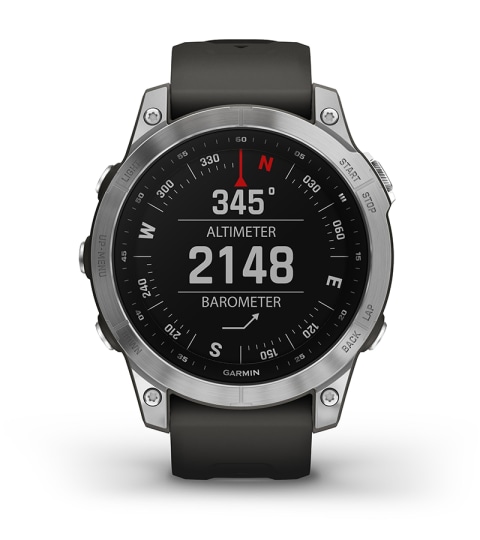 GARMIN fenix 7 Gris Plata Smartwatch 47mm / Correa silicona Gris (Graphite)