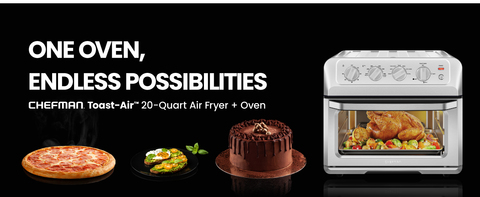 Chefman Toast Air Fryer + Toaster Oven, Stainless Steel, 20 Liter -  AliExpress