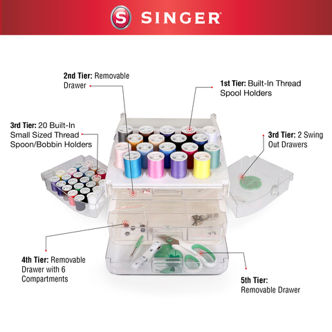 SINGER Sew-It-Goes Essentials Sewing Kit-224pcs