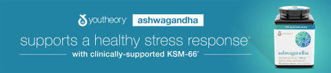 Youtheory® Ashwaganda – supports a healthy stress response*– with KSM-66®