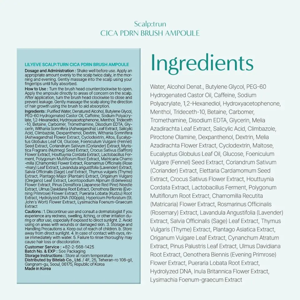 Scalp:Turn Cica PDRN Brush Ampoule