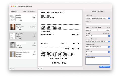 NEW - Automatically create and categorize receipt expense transactions