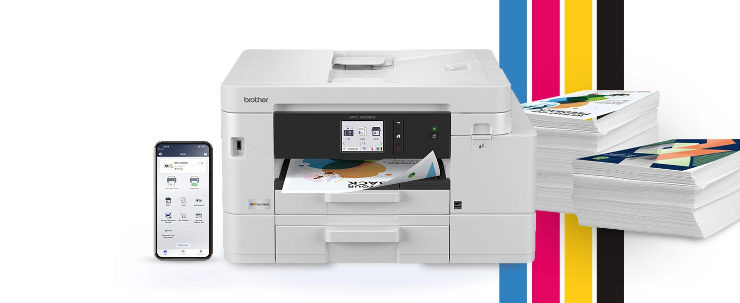 MFC-J45555DW | PrintersAIOs | PrintersAIOsFaxMachines | By Brother