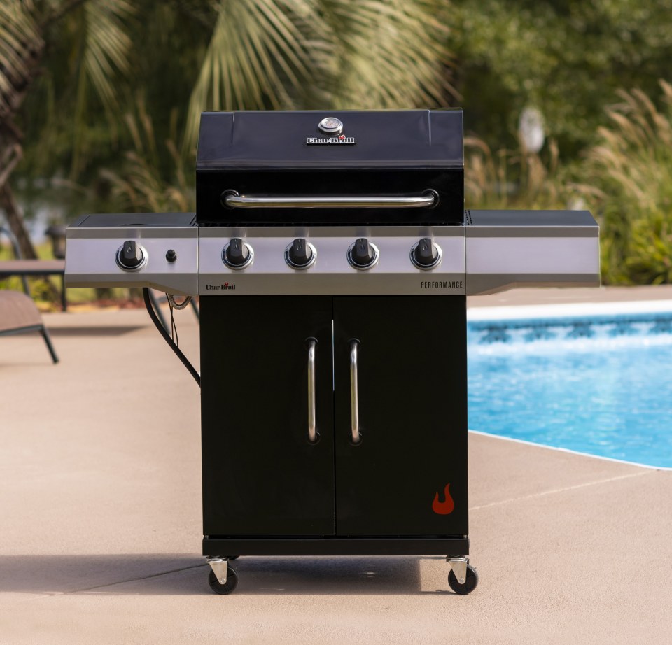 Gas Grill Performance 4 Burner Outdoor Backyard BBQ Cooking Meat Barbecue Cook 