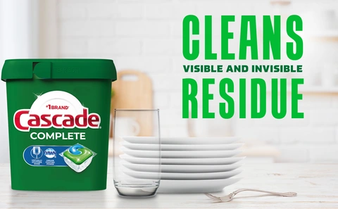 Cascade Complete Dishwasher Detergent Liquid Gel, Dish Detergent