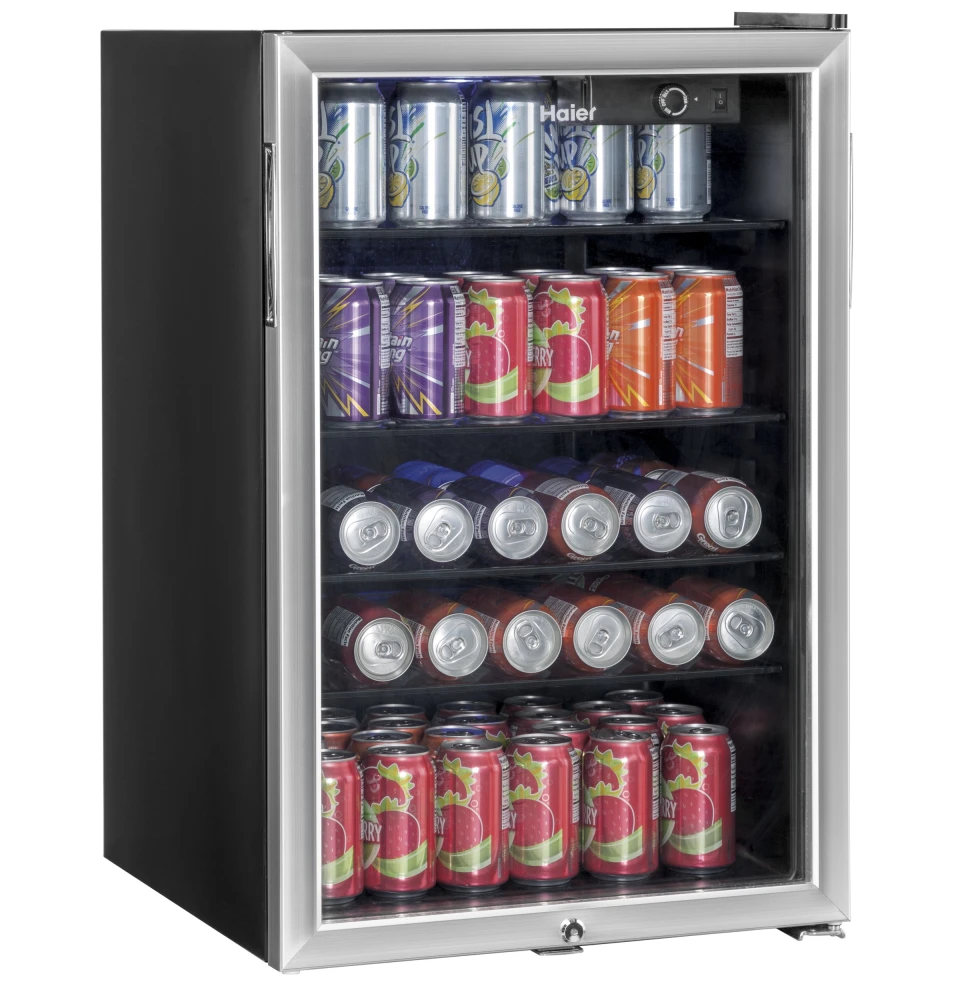 Haier HEBF100BXS 150-Can Beverage Center - SS on Fridge.com