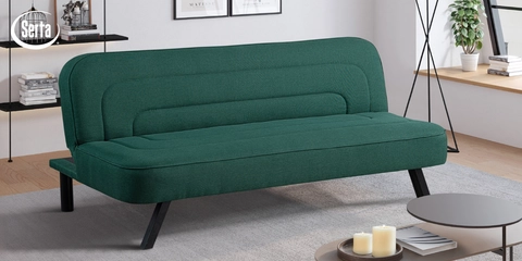 Serta Frankie Convertible Sofa in Forest Green