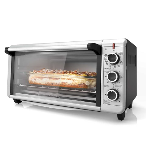 Black Decker Extra Wide Toaster Oven, Black Decker To3000g 6 Slice Convection Countertop Toaster Oven Silver