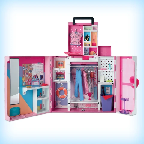 Barbie Dream Closet Playset with 35 Clothes and Accessories Mirror and Laundry Chute