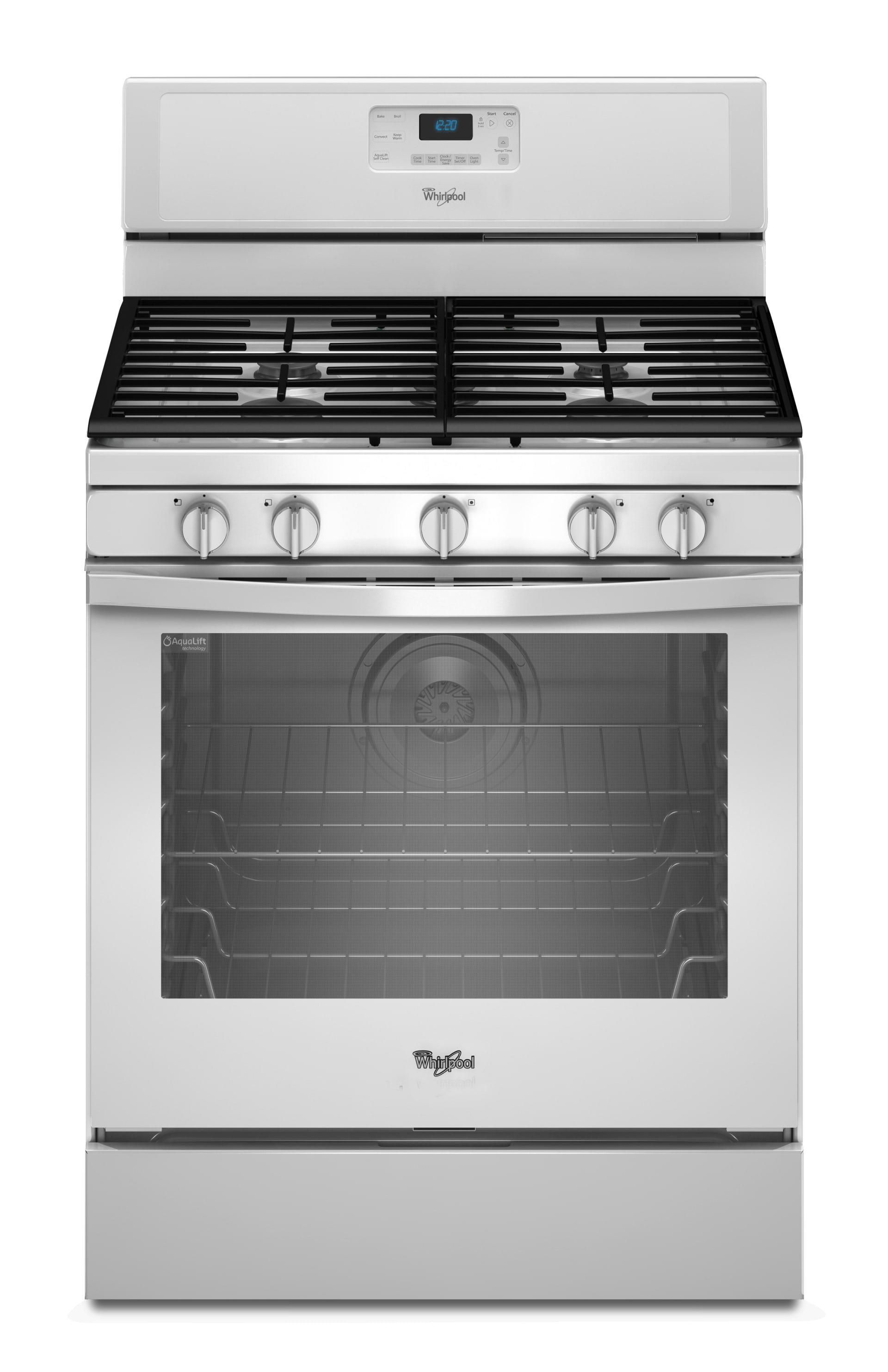 Wfg540h0ew Whirlpool 5 8 Cu Ft Freestanding Counter Depth Gas Range With Center Burner White