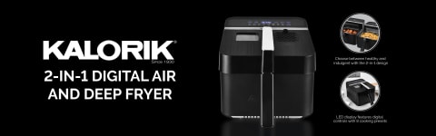 KALORIK 3.5 Qt. Black 2-in-1 Digital Deep and Air Fryer FT 45418 BK - The  Home Depot