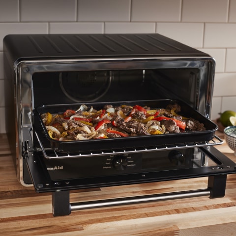 KitchenAid KCO124BM Digital Countertop Oven w/ Air Fry - 17W x 16D x 11  1/3H, Black Matte