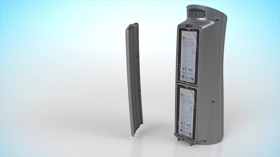 thumbnail video image 2 of Febreze Tower Air Purifier FHT190V, Gray HEPA Type Filter, 2 of 10