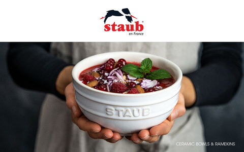 Staub Ceramic 2-pc Large Universal Bowl Set - Cherry