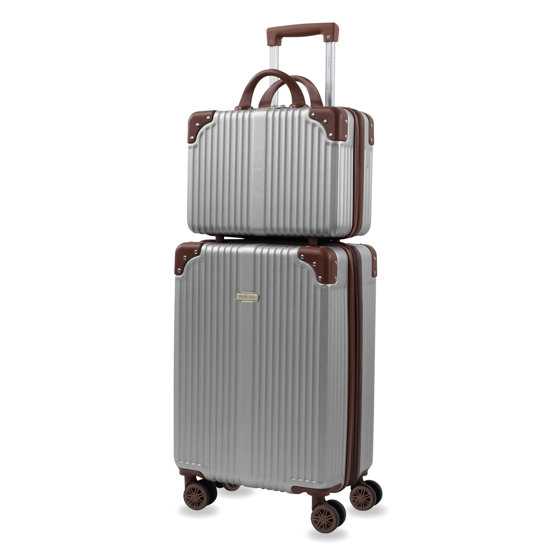 Vanity Case and Carry On Luggage Set 