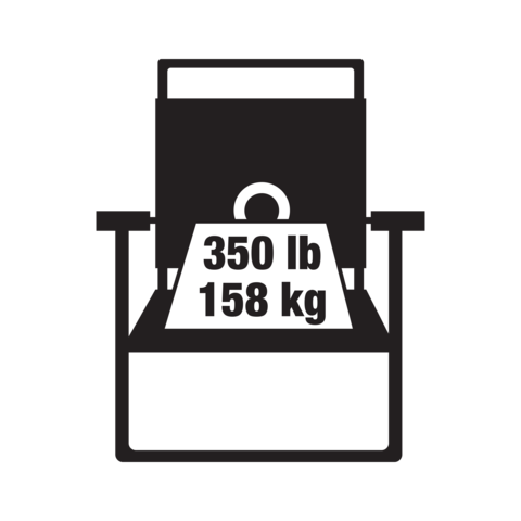 Chair holding 350 pound - 158 kilogram weight