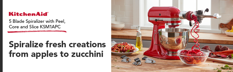 KSM2APC by KitchenAid - 7 Blade Spiralizer Plus with Peel, Core and Slice