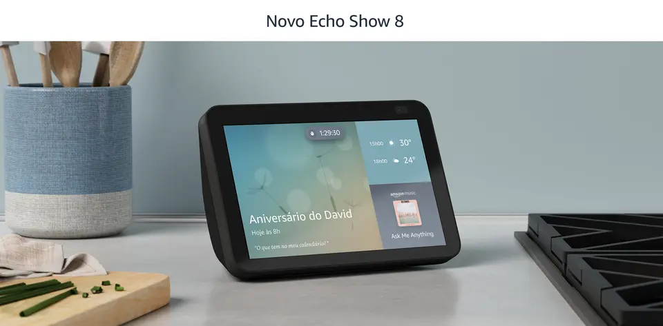 Amazon Echo Show 8 2° geração Alexa Tela HD 8