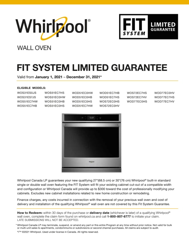 whirlpool wod77ecohs