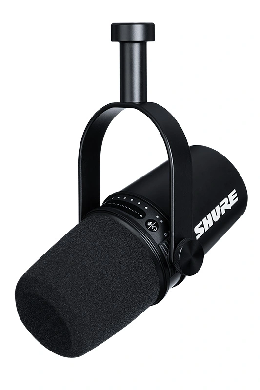 Shure MV7 Podcast USB/XLR Dynamic Microphone - Black; Podcasting