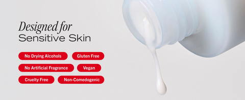 Hydrating Oat essence dripping from bottle tip