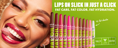 NYX Professional Makeup Fat Oil Slick Click Hydrating Tinted Lip Balm, In a  Mood 