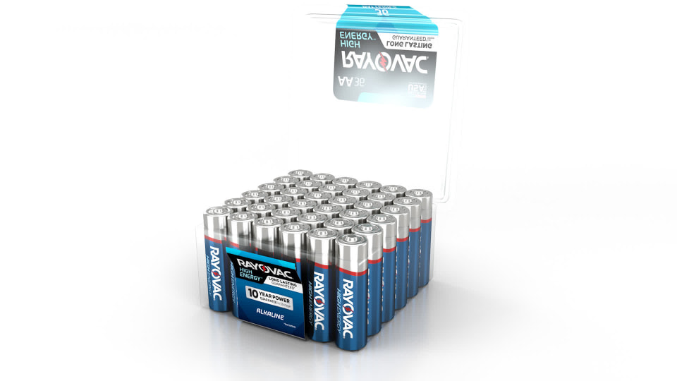 Rayovac High Energy AA Batteries (36 Pack), Double A Batteries