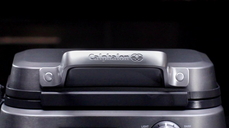 Calphalon Intellicrisp Waffle Maker, Dark Stainless Steel