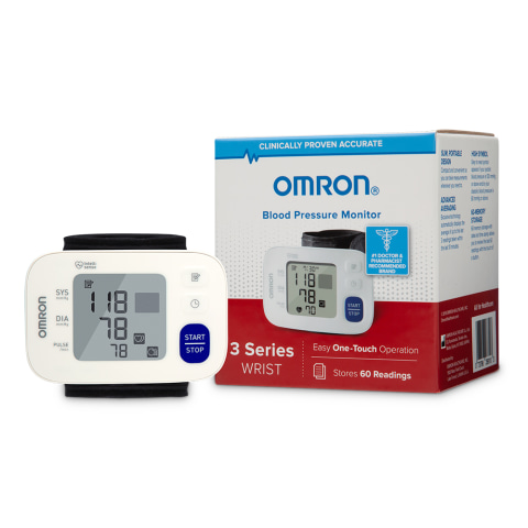 OMRON 3 Series Wrist Blood Pressure Monitor (BP6100), Portable Wrist  Monitor, Digital Blood Pressure Machine, Stores Up To 60 Readings