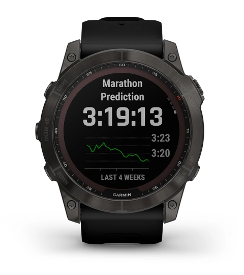 Garmin fenix 7X Sapphire Solar, Black DLC Titanium with Black Band