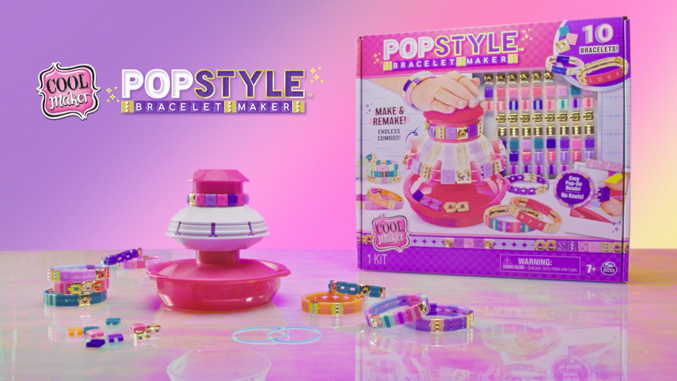 thumbnail video image 2 of Cool Maker, PopStyle Expansion Pack Bracelet Making Kit, over 50 Beads, 2 of 10