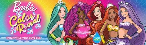 WHAT WILL YOU REVEAL?™ RAINBOW MERMAID SERIES WATER REVEAL Unbox for 7 Surprises!