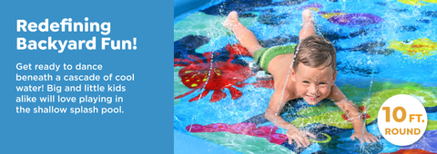 Big and little kids alike will love playing in the shallow splash pool.