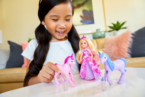 barbie dreamtopia princess doll and unicorn