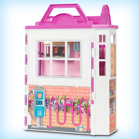 Barbie Cook n Grill Restaurant Doll Playset with 30 Pieces Toys R Us Canada