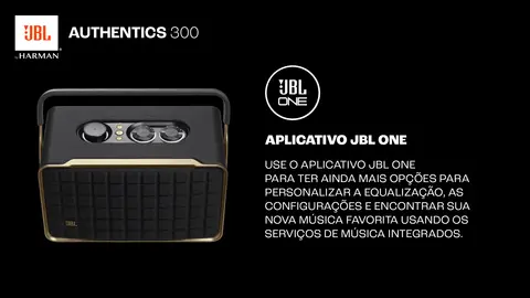 Caixa Bluetooth JBL Authentics 300, Estéreo, S/Fio Caixa Bluetooth JBL Authentics 300, Estéreo, S/Fio