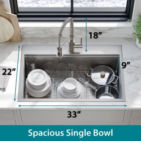 Spacious Single Bowl