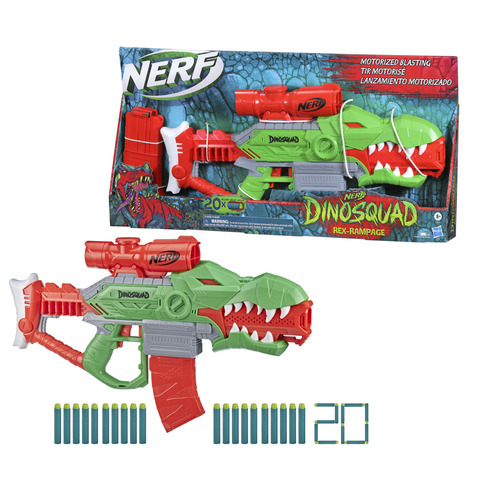 LANÇADOR NERF DINOSSAURO HASBRO REF:E0804 - Azul+Vermelho