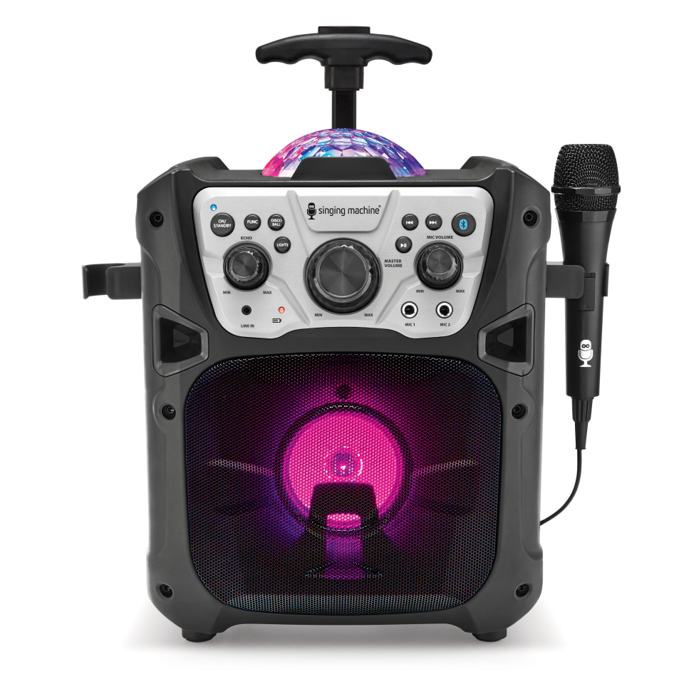 The Singing Machine SML385BTW Bluetooth Karaoke System with LED Disco