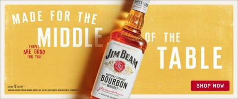Jim Beam White Label Straight Bourbon Aged 4 YR, 375 ml PET Bottle