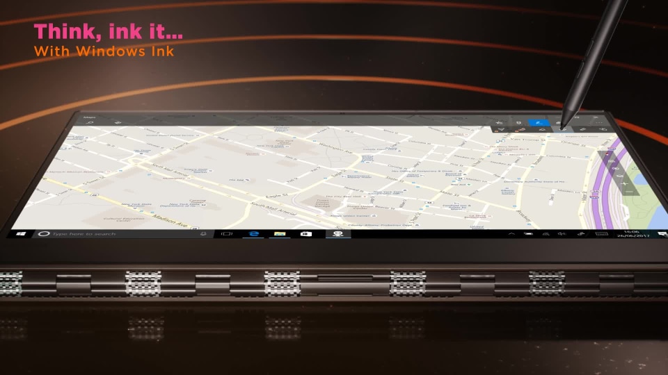 thumbnail video image 2 of Lenovo Yoga 920-13IKB 80Y7 - Flip design - Intel Core i7 - 8550U / up to 4 GHz - Win 10 Home 64-bit - UHD Graphics 620 - 8 GB RAM - 256 GB SSD NVMe - 13.9" IPS touchscreen 1920 x 1080 (Full HD) - Wi-Fi 5 - bronze - kbd: US, 2 of 9