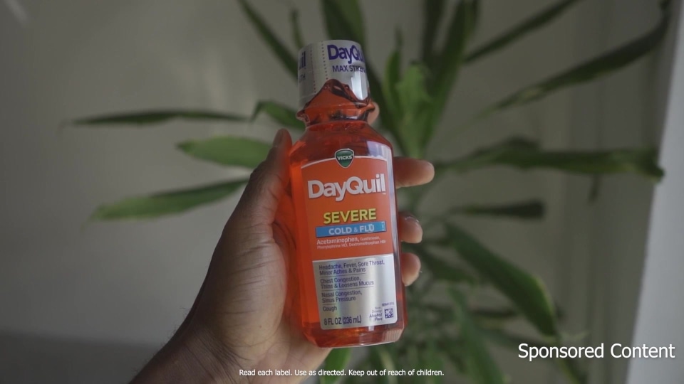 thumbnail video image 3 of Vicks DayQuil and NyQuil Severe Cold and Flu Liquid, Cold and Flu Medicine for Adults, 2x12 Fl oz, 3 of 11