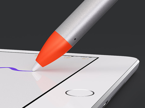 Logitech Crayon - digital pen - intense sorbet - 914-000033 - Tablet Stylus  
