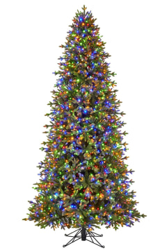 7 9 Adjustable Grow Stow Pre Lit Led Artificial Christmas Tree Costco