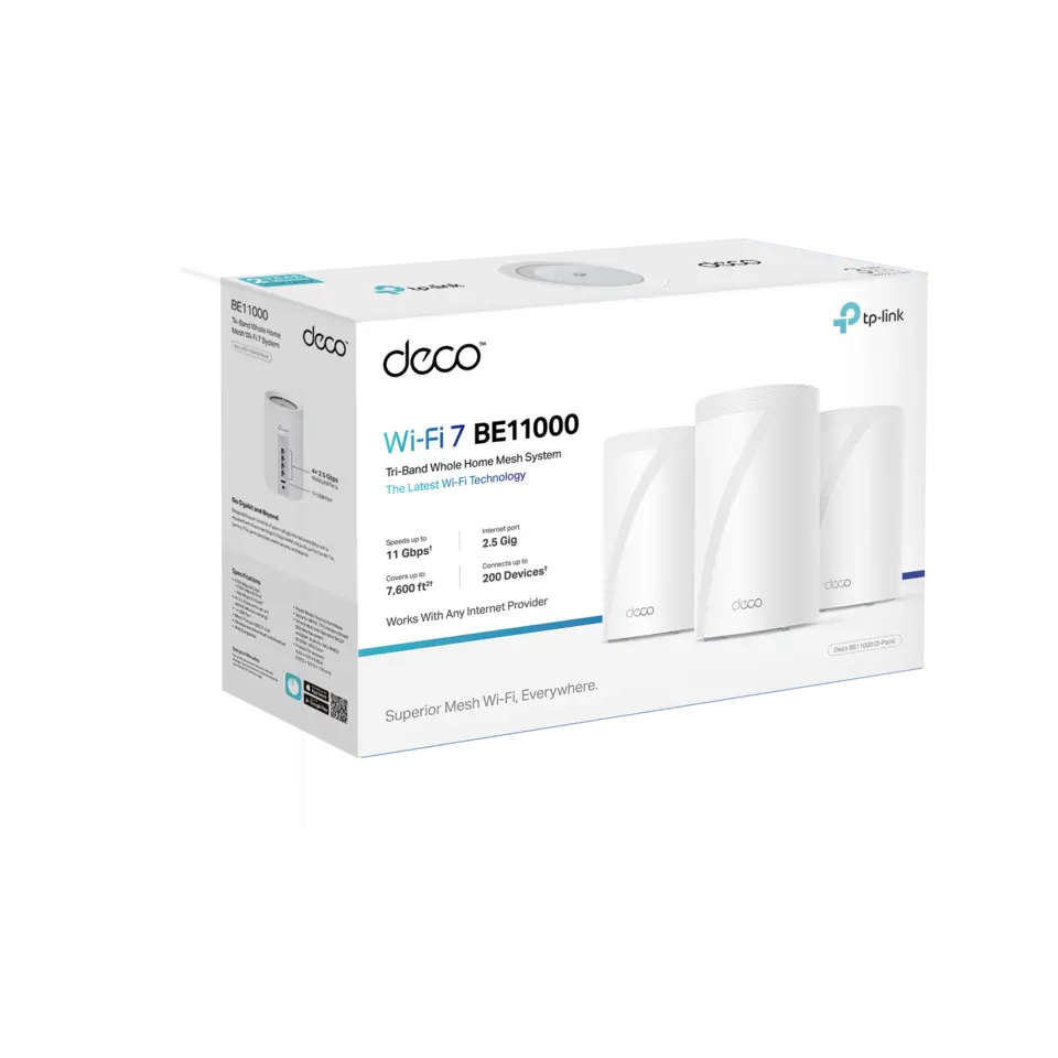 TP-LINK Deco BE11000 Multi-Gig Whole Home Mesh Wi-Fi 7