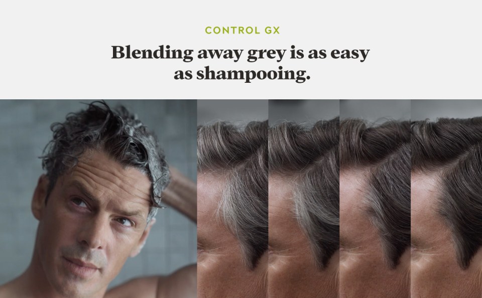 Just For Men Control GX Grey Reducing Shampoo, Gradual Hair Color for  Stronger and Healthier Hair, 4 Fl Oz - Pack of 1 (Packaging May Vary)