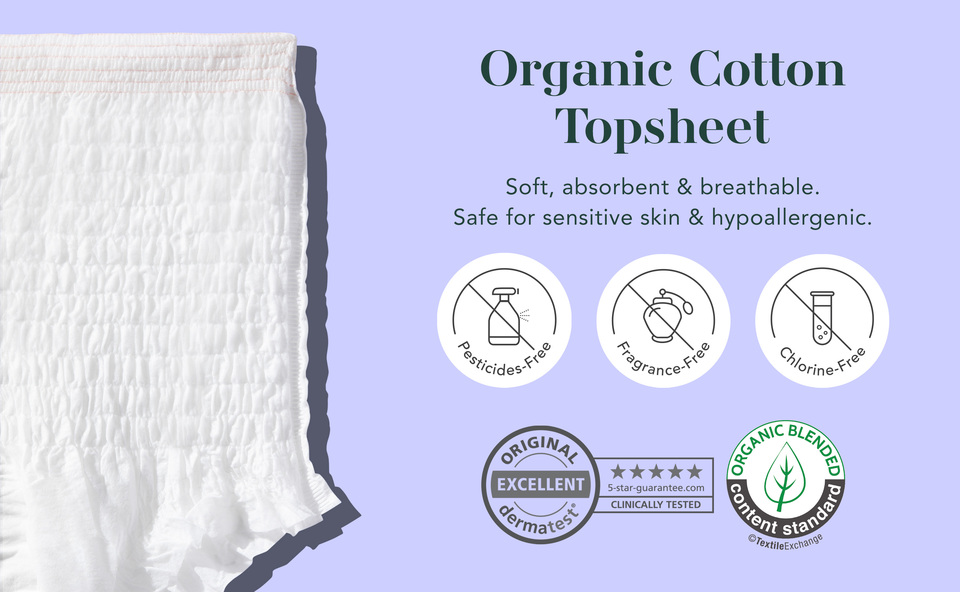 Rael Disposable Underwear for Women, Organic Cotton Cover - Incontinence  Pads, Postpartum Essentials, Disposable Underwear, Unscented, Maximum  Coverage (Size S-M, 10 Count) in Dubai - UAE
