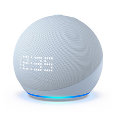 ほぼ新品　Echo Dot with Clock ブルー Amazon Echo Dot 5th Gen Smart Speaker with Clock and Alexa - Cloud
