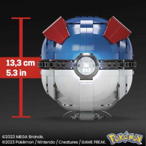 Mega Pokemon Jumbo Great Ball Building Kit With Lights - 299pcs