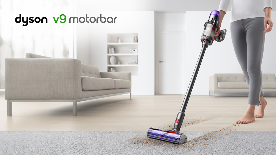 thumbnail video image 2 of Dyson V9 Motorbar™ Cordless Stick Vacuum Cleaner | Nickel | New, 2 of 9
